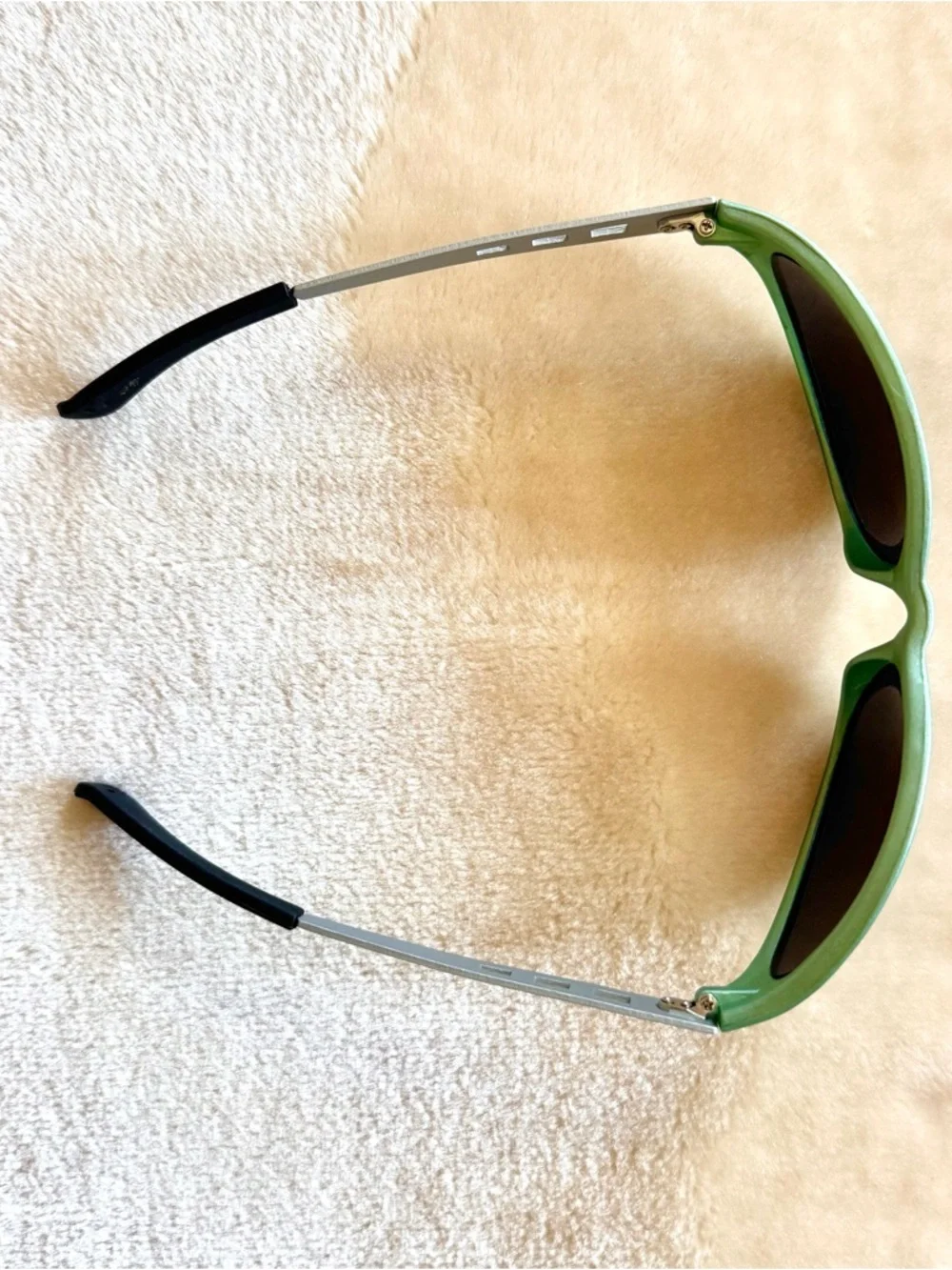 Vintage Y2K Gray-Green Plastic Sunglasses